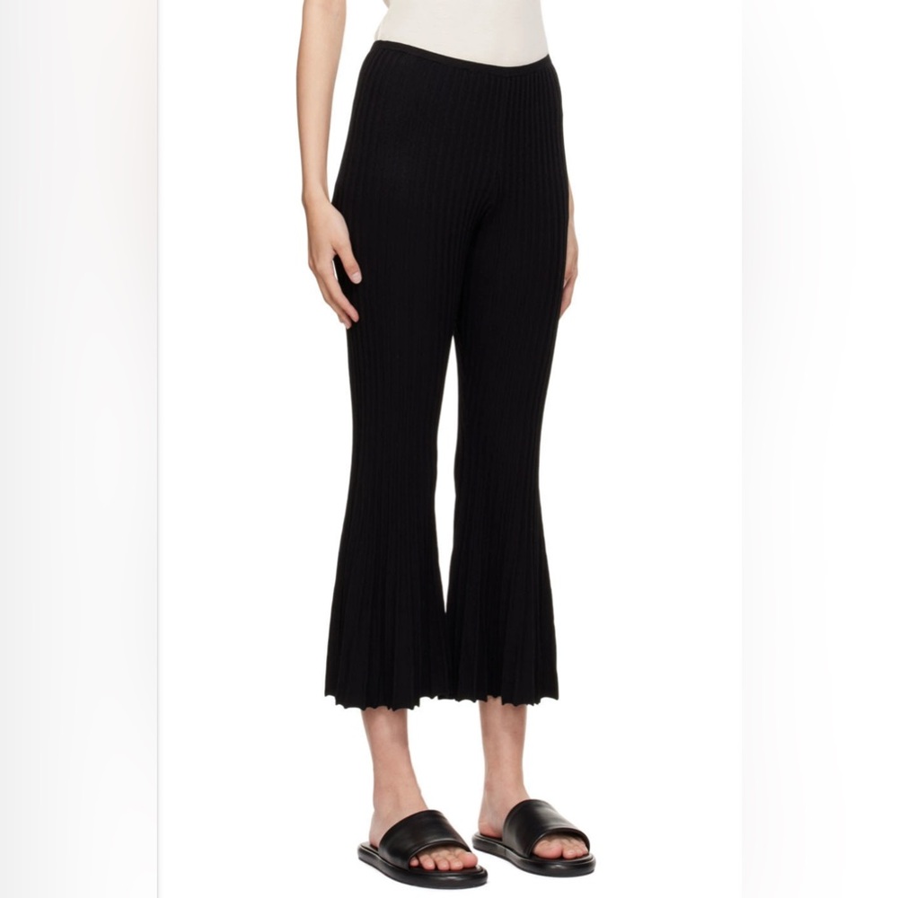 By Marlene Birger Ribbed Flare Pants